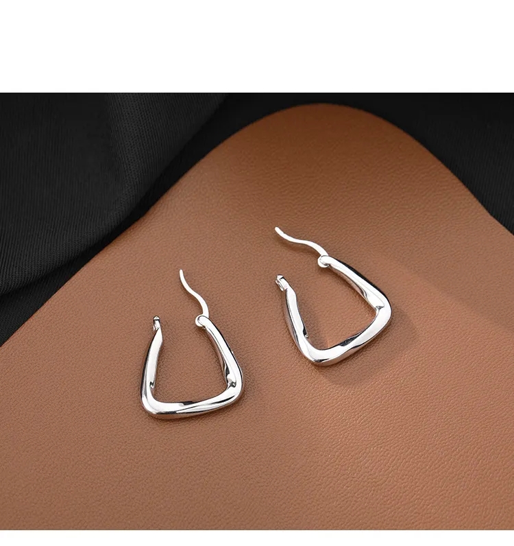 fashion jewelry gucci Unisex is fashion nova jewelry good Sterling Silver Square Earrings: Timeless Sparkle & Korean Elegance - Popular Handpicked Design u7 high quality fashion jewelry