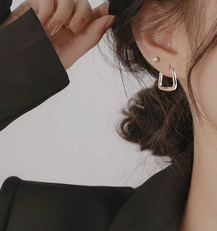 jcpenney fashion jewelry Unisex Sterling Silver Square Earrings: Timeless Sparkle fashion jewelry hs code & Korean Elegance - Popular Handpicked Design fashion jewelry dior