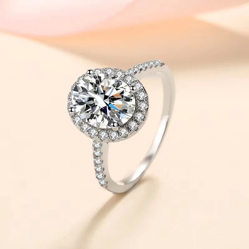 kushal's fashion jewellery jubilee hills Bohemian Weatherproof s925 Sterling fashion jewelry indonesia Silver Moissanite Pigeon Egg Ring 1.5ct Sparkling Oversized Diamond fashion jewelry online
