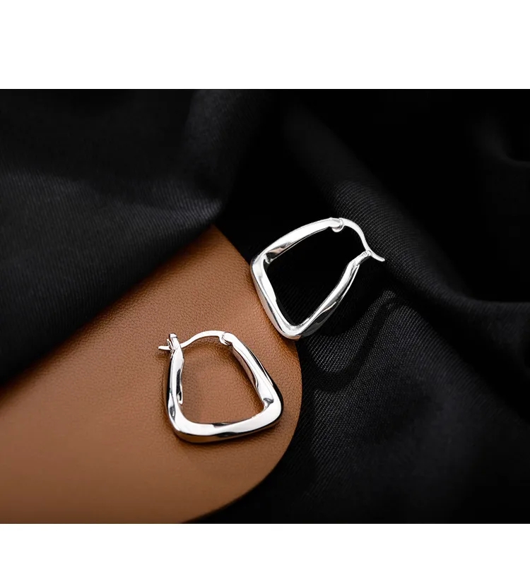 my fashion 88 jewelry Unisex Sterling Silver Square Earrings: Timeless Sparkle & Korean Elegance - Popular fashion jewelry online store Handpicked Design fashion jewelry 2012