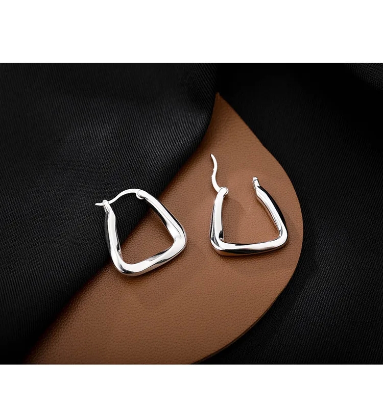 rab jacq fashion jewelry Unisex Sterling Silver Square Earrings: Timeless h&r fashion jewelry Sparkle & Korean Elegance - Popular Handpicked Design good quality fashion jewelry