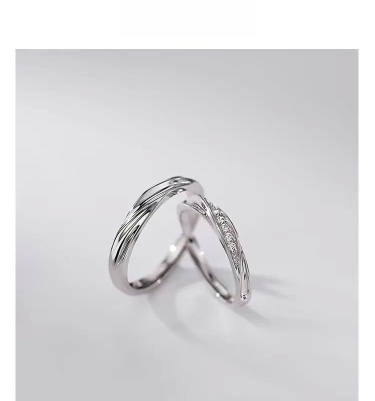 fashion jewelry boutique Luxury Romantic Mobius 925 Silver Ring - Unique Bohemian Sparkle fashion jewelry uk online shopping Design for Couples fashion jewelry for women