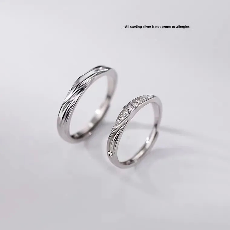 fashion jewelry china Luxury Romantic Mobius fashion jewelry wholesale los angeles 925 Silver Ring - Unique Bohemian Sparkle Design for Couples fashion jewelry delhi