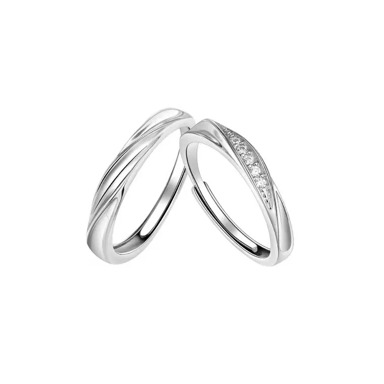 fashion jewelry made in china Luxury jacruces fashion jewelry Romantic Mobius 925 Silver Ring - Unique Bohemian Sparkle Design for Couples fashion $5 jewelry