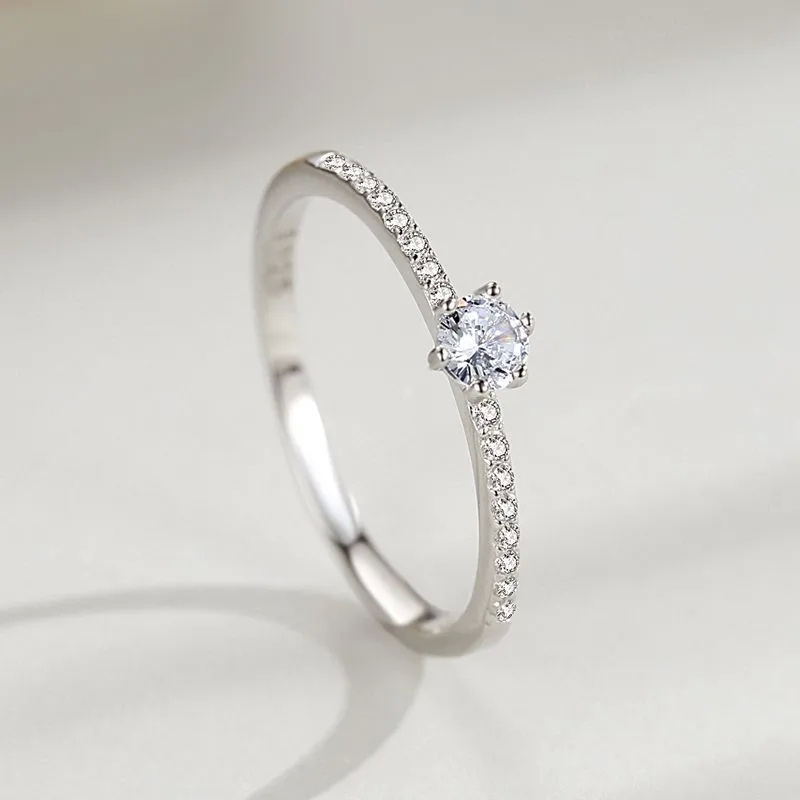 fashion jewelry trends 2023 Timeless s925 Sterling Silver Ring: Handpicked Women's Korean Jewelry with target fashion jewelry Classic Micro-inlaid Single Diamond riah fashion jewelry