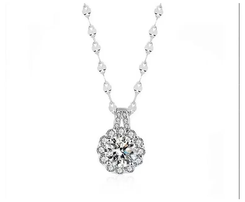 xing fashion jewelry Vibrant Moissanite Sunflower Clavicle Necklace - Safe, Lightweight, & 1940s women's fashion jewelry Affordable Luxury S925 Silver Design hs dp fashion jewelry