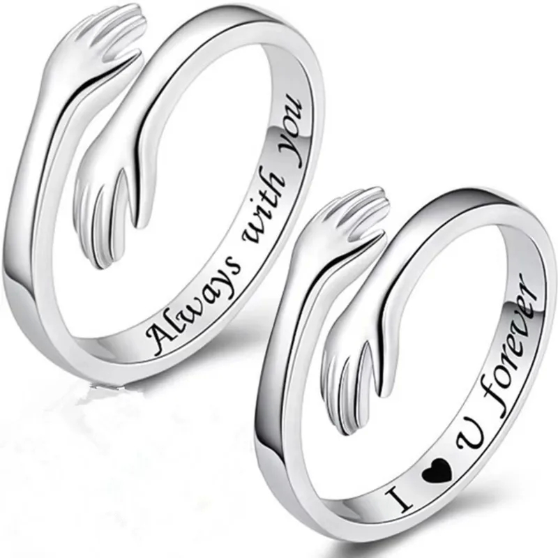 xing fashion jewelry wholesale Exclusively Crafted Sterling Silver Hug Ring - Skin-Friendly, Shiny, Rustic Luxury for fashion jewelry on harwin Women dior fashion jewellery quality