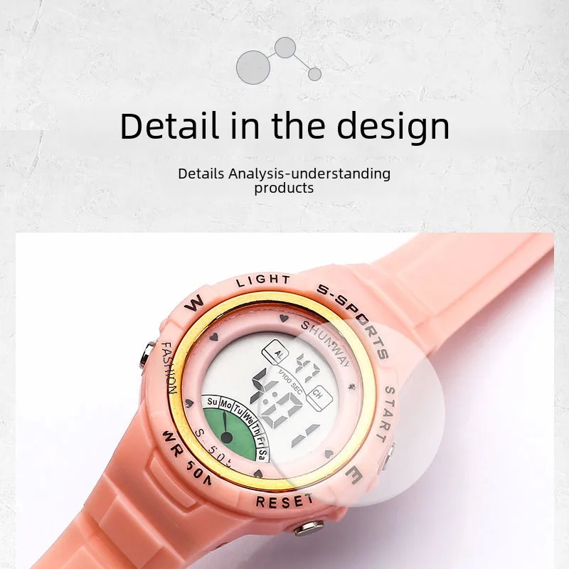 1950s fashion accessories Colorful Unisex Macaron Sports Watch: 50m Waterproof, Luminous Alarm, Multifunction for Kids fashion accessories list for men & Adults fashion accessories ottawa