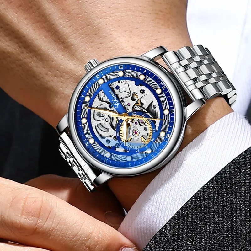3d printed fashion accessories Premium Dawn Men's Glossy Artsy Automatic fashion accessories in the 60s Mechanical Watch - High-Quality, Luminous, Waterproof Design 70s fashion women's accessories