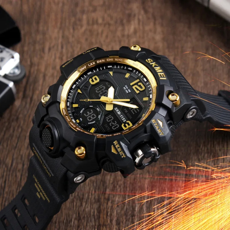 80s fashion accessories for sale Bohemian Chic fashion zone jewelry Skmei Men's Dual Display Waterproof Sports Watch - A Fashion-Forward Essential fashion accessory kits