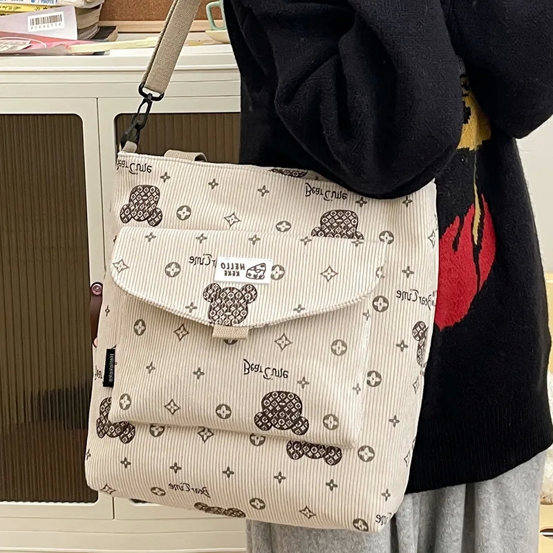 about hermes bags Handpicked Cute xti bags Bear Canvas Tote: Eye-Catching Threaded Zipper Bag - Exclusive Offer! guess bags