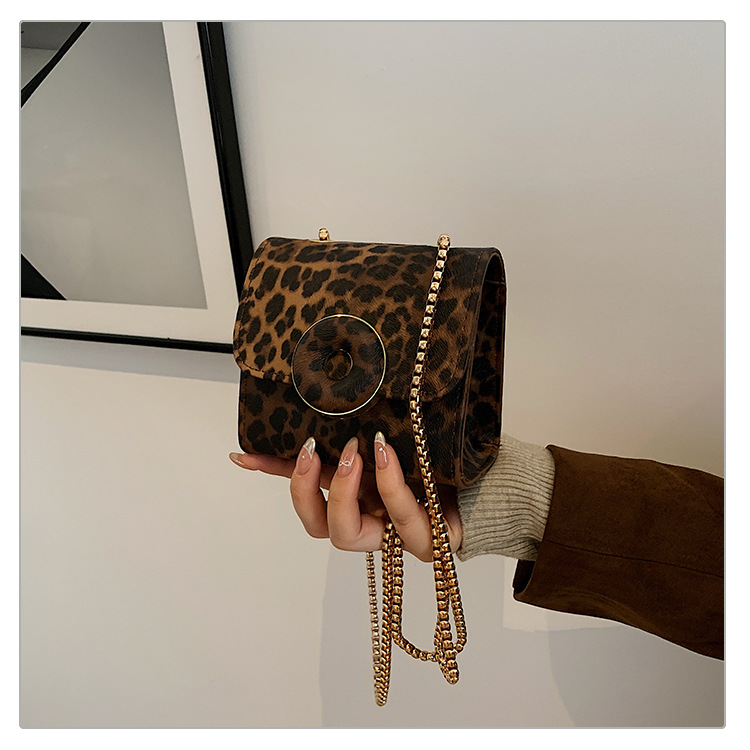 bags 12x6x12 Ethical bags alora reviews Vintage-Inspired Glistening Leopard PU Leather Square Shoulder Crossbody Streetwear Bag bags scoring