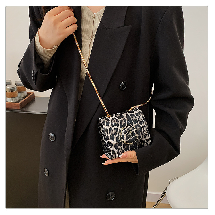 bags for school Ethical Vintage-Inspired Glistening Leopard PU Leather Square bags drawing Shoulder Crossbody Streetwear Bag 60 lb concrete bags
