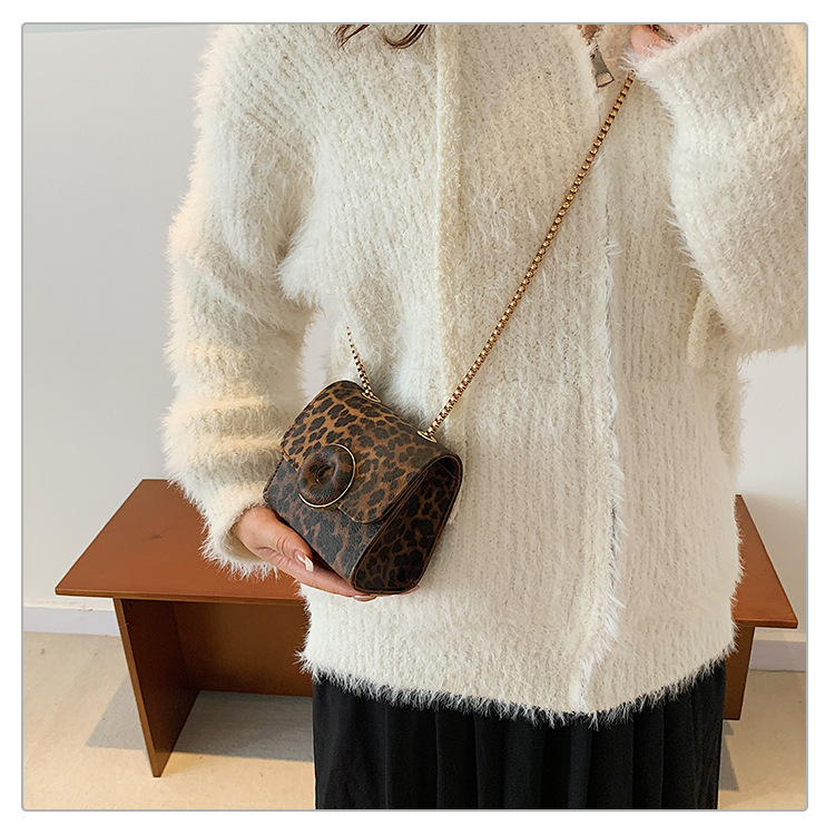 bags jacquemus Ethical Vintage-Inspired about kipling bags Glistening Leopard PU Leather Square Shoulder Crossbody Streetwear Bag bags zellbury