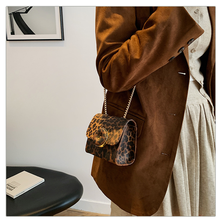 bags vintage Ethical Vintage-Inspired Glistening judith leiber bags Leopard PU Leather Square Shoulder Crossbody Streetwear Bag bags y2k