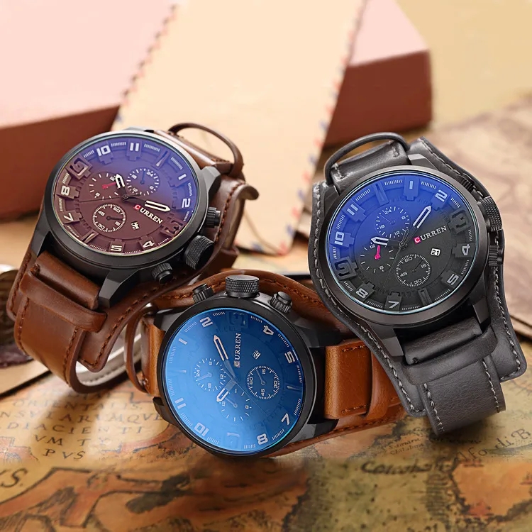 bow fashion accessories Men's High-Fashion CURREN Karin 8225 Sports Watch with Large Shiny Dial and best fashion accessories Stylish Belt spirits fashion accessories yangon