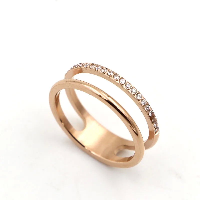 catholic men's jewelry Elegant Vintage Charm: Modern Rose Gold Plated Double where to buy men's jewelry Layer Titanium Couple Ring men's jewelry minimalist