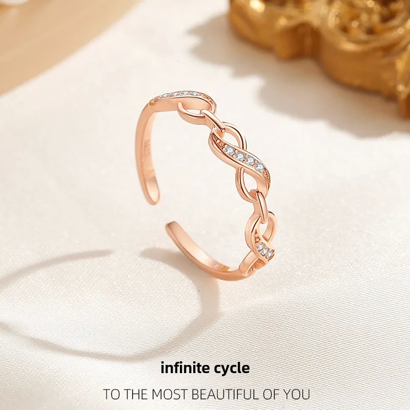 earrings fashion jewelry Budget-Friendly S925 Silver Infinity Ring for Women - Limited Stock Fashionable & Colorful Design fashion jewelry chanel Sense unique fashion jewelry