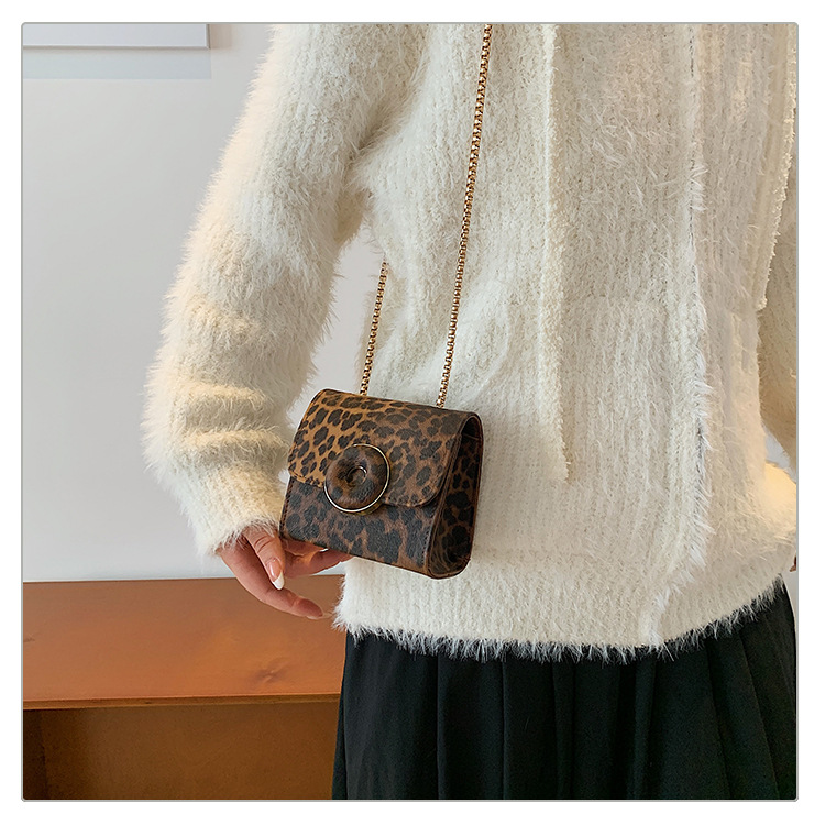 easter showbags Ethical fiorelli bags Vintage-Inspired Glistening Leopard PU Leather Square Shoulder Crossbody Streetwear Bag nz post bags