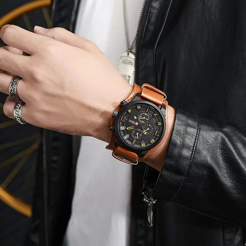 fashion accessories benefit ball Budget-Friendly Artisan Men's Sports Watch - Trendy Korean fashion queen jewellery Style with Large Dial for Students 90s fashion trends accessories