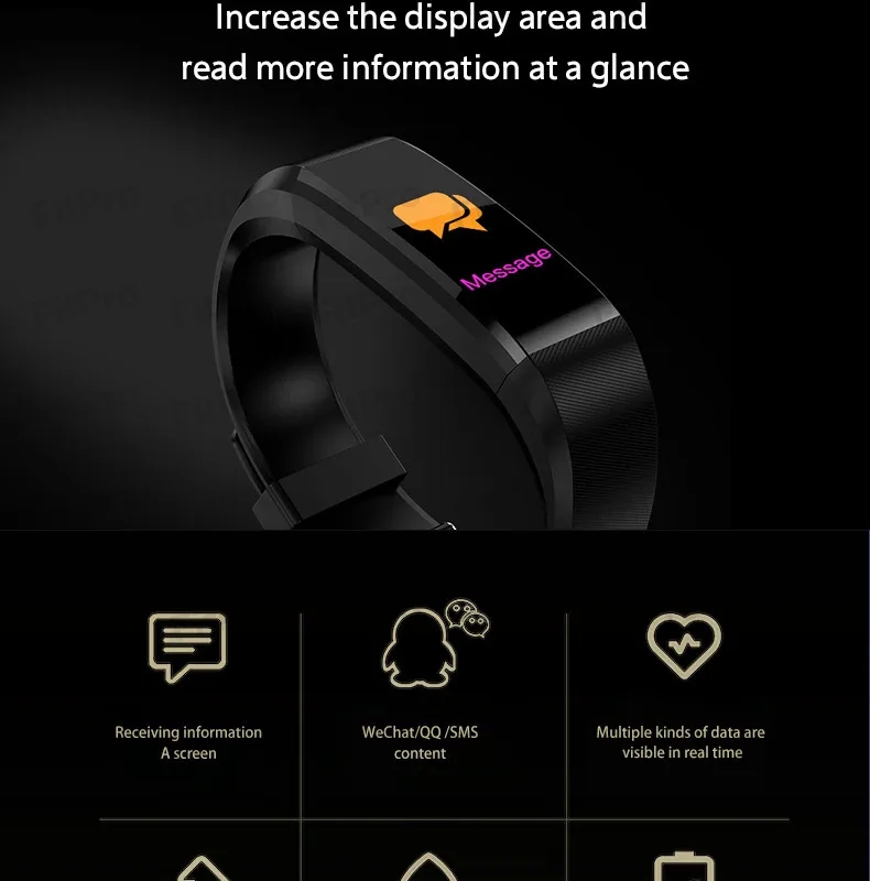 fashion accessories course Glossy Ethnic Sports Smart Bracelet: Waterproof Heart Rate, Blood Pressure development of fashion accessories & Step Monitor Watch unisex fashion accessories