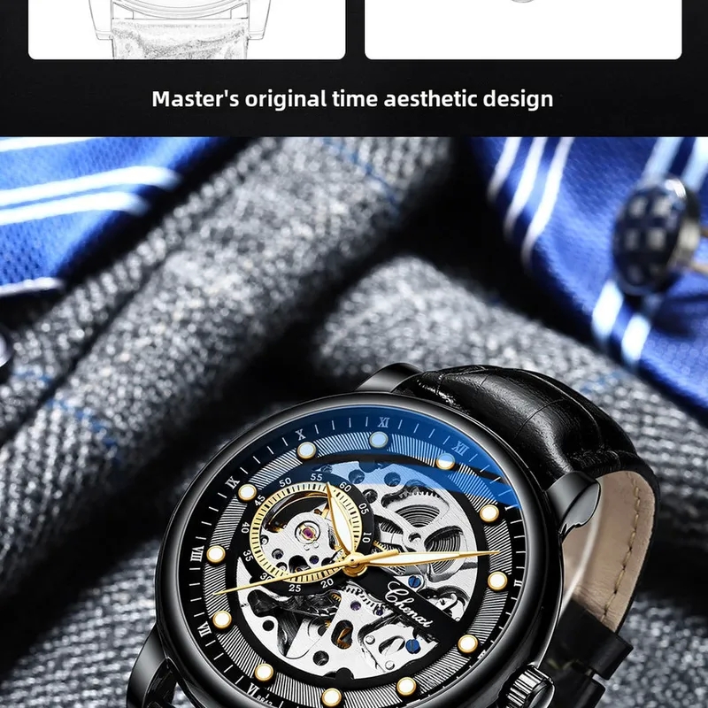 fashion accessories men Premium Dawn Men's Glossy Artsy Automatic Mechanical fashion accessories list for men Watch - High-Quality, Luminous, Waterproof Design fashion accessories bag