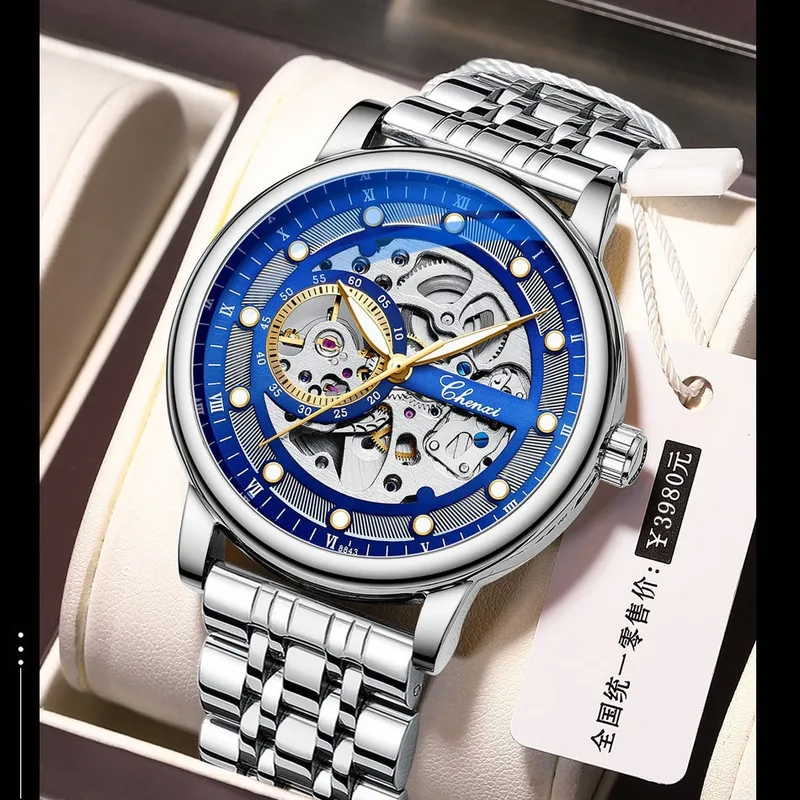 fashion accessories types Premium Dawn Men's Glossy Artsy Automatic Mechanical Watch - High-Quality, Luminous, Waterproof 60s women's fashion accessories Design 1920s fashion accessories