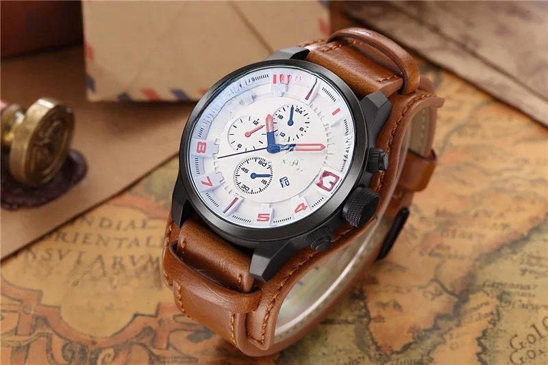 fashion accessories uk Men's High-Fashion CURREN fashion accessories in region 9 Karin 8225 Sports Watch with Large Shiny Dial and Stylish Belt lulla collection fashion accessories