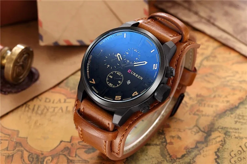 fashion accessories zauba Men's High-Fashion CURREN Karin 8225 Sports Watch fashion accessories stores with Large Shiny Dial and Stylish Belt fashion jewellery 2024