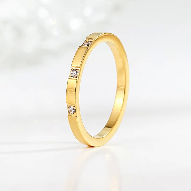 fashion jewelry company Adjustable fashion jewelry by old navy Sustainable Fashion Titanium Steel Zircon Couple Ring: Heritage-Inspired Edgy 18K Jewelry fashion jewellery quality