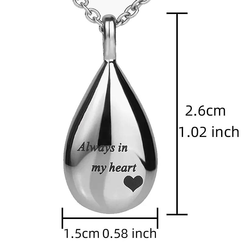 fashion jewelry official website Luxury Artsy fashion $5 jewelry Water Drop Pendant Necklace with Stainless Steel Commemorative Jar and Sleek Chain traci lynn fashion jewelry
