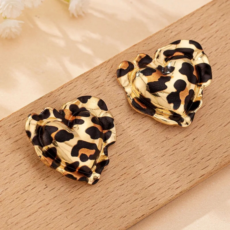 fashion jewelry vendors Retro Heart fashion jewelry distribuidor Leopard Zinc Alloy Ear Studs - Lightweight Ethically Made Personalized with Simple Elegance fashion jewelry earphone necklace