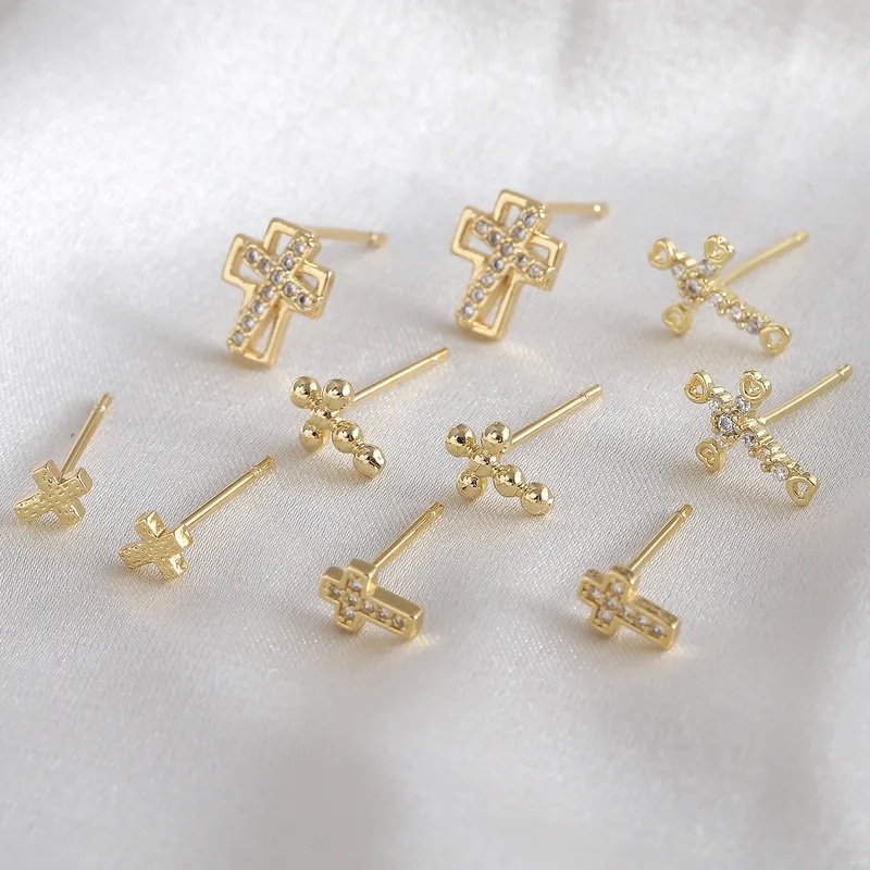 fine jewelry findings Eco-Friendly Bohemian 18K Gold Plated Zircon fine jewelry piercing Studs - Sustainable Fashion Must-Have at a Discount ferkos fine jewelry reviews