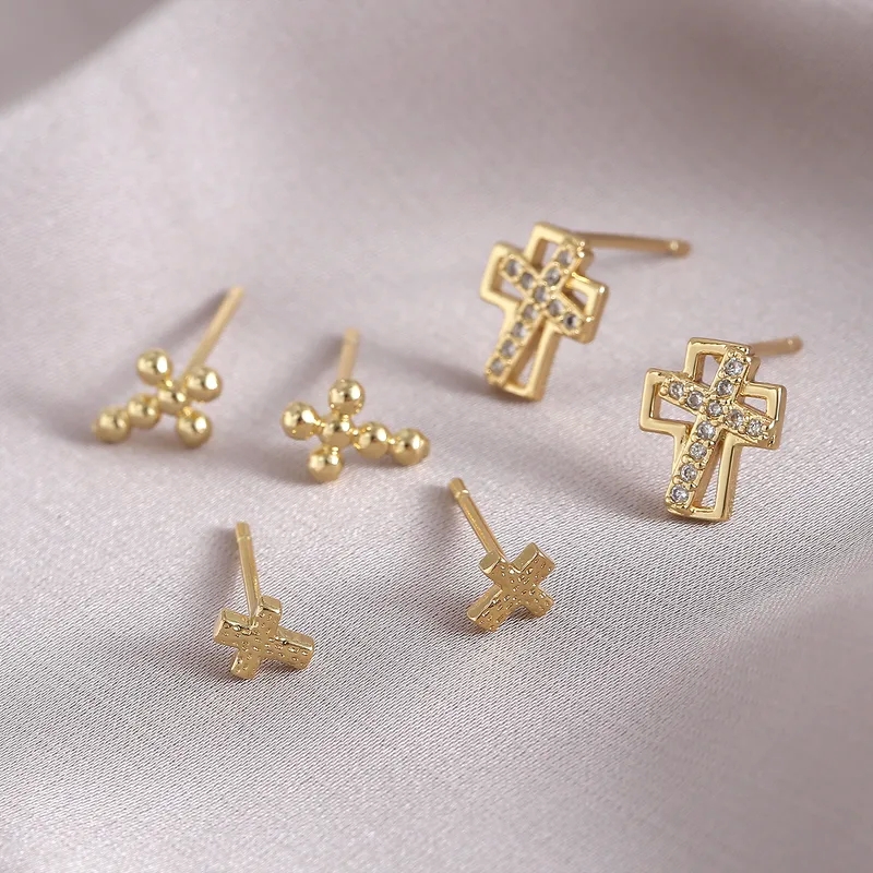 fine jewelry stores Eco-Friendly Bohemian 18K Gold Plated Zircon Studs - Sustainable charles fine jewelry Fashion Must-Have at a Discount fine jewelry charms