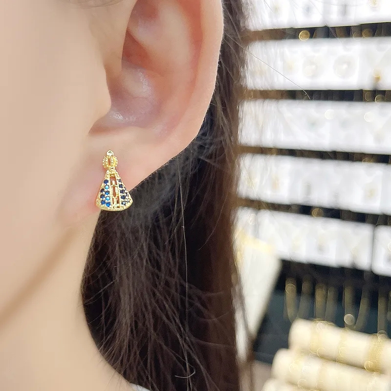 grace fine jewelry Eco-Friendly Bohemian 18K Gold Plated Zircon kevin's fine jewelry Studs - Sustainable Fashion Must-Have at a Discount women's fine jewelry