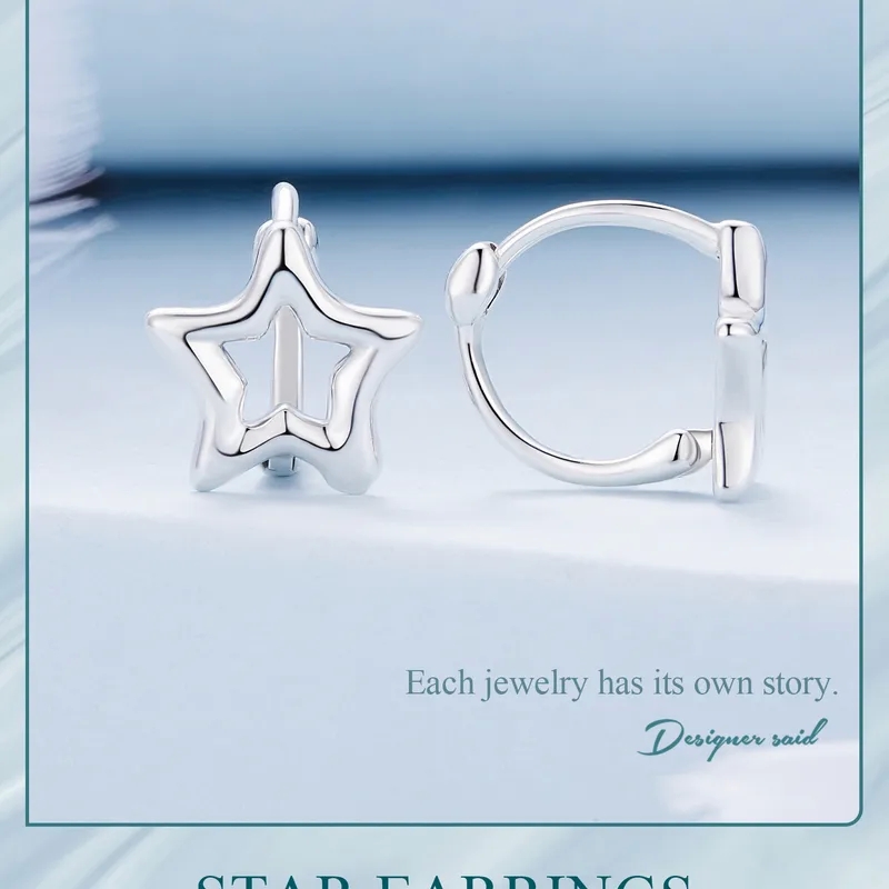 high quality daith jewelry Minimalist Matte 925 Sterling Silver Star Earrings high end jewelry storage - Eye-Catching Minimalist Style Jewelry high end jewelry jobs
