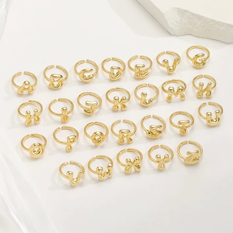 kay fashion jewelry Customizable Gold-Plated Letter Ring: Stylish Adjustable 80's fashion jewelry Couple Jewelry - Unique High-Fashion Statement Piece fashion jewelry outlet woodbridge