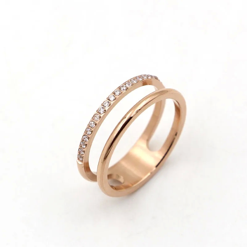 men's jewelry for fathers day Elegant Vintage Charm: Modern Rose Gold guess men's jewelry Plated Double Layer Titanium Couple Ring macy's men's jewelry clearance