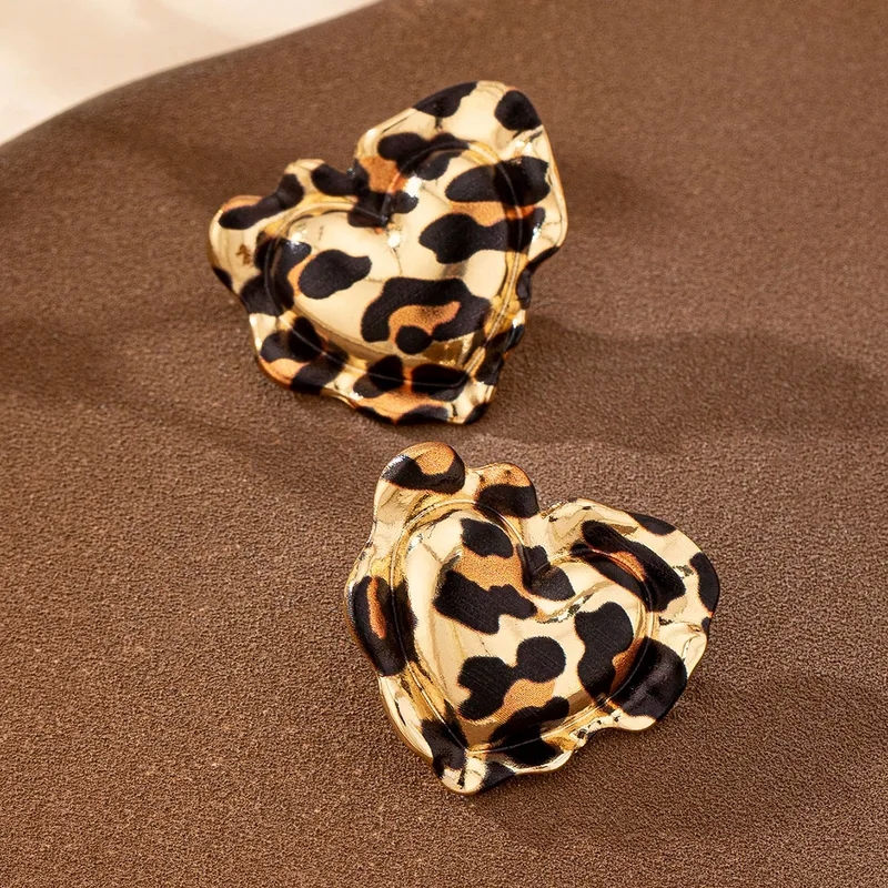 neiman marcus fashion jewelry Retro Heart Leopard Zinc Alloy Ear fashion jewelry at wholesale Studs - Lightweight, Ethically Made, Personalized with Simple Elegance fashion jewelry trends 2024
