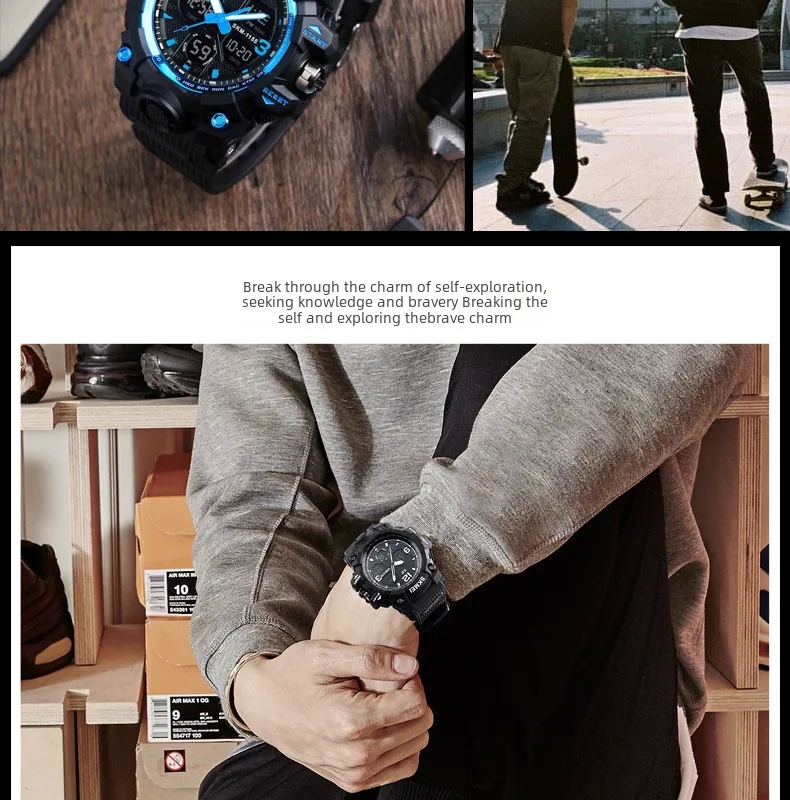 region 3 fashion accessories Bohemian Chic Skmei Men's Dual what is fashion accessories Display Waterproof Sports Watch - A Fashion-Forward Essential profile fashion accessories