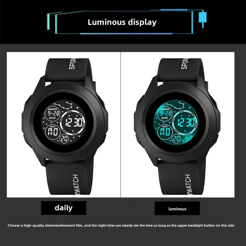 region 3 fashion accessories Stylish LED Digital Sports Watch for Students - Comfortable Handcrafted Design, Unisex goth fashion accessories Technology Sense fashion jewelry 14k gold
