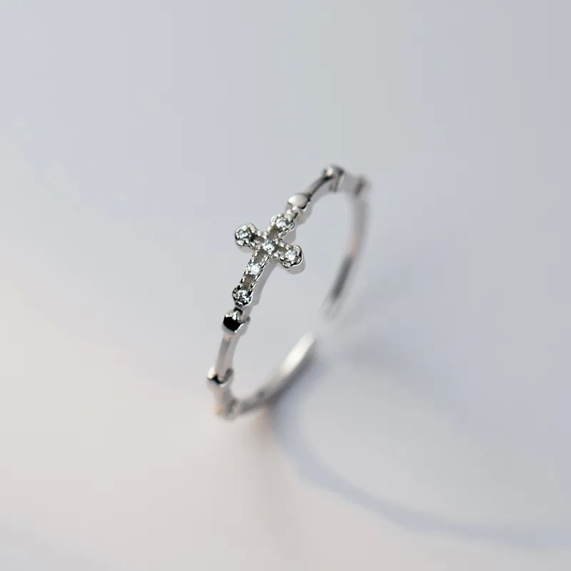 shein fashion jewelry Artisanal best fashion jewelry websites Nalan s925 Sterling Silver Cross Ring - Ethically Sourced Minimal Design for Women R01391 fashion jewelry earrings made in china