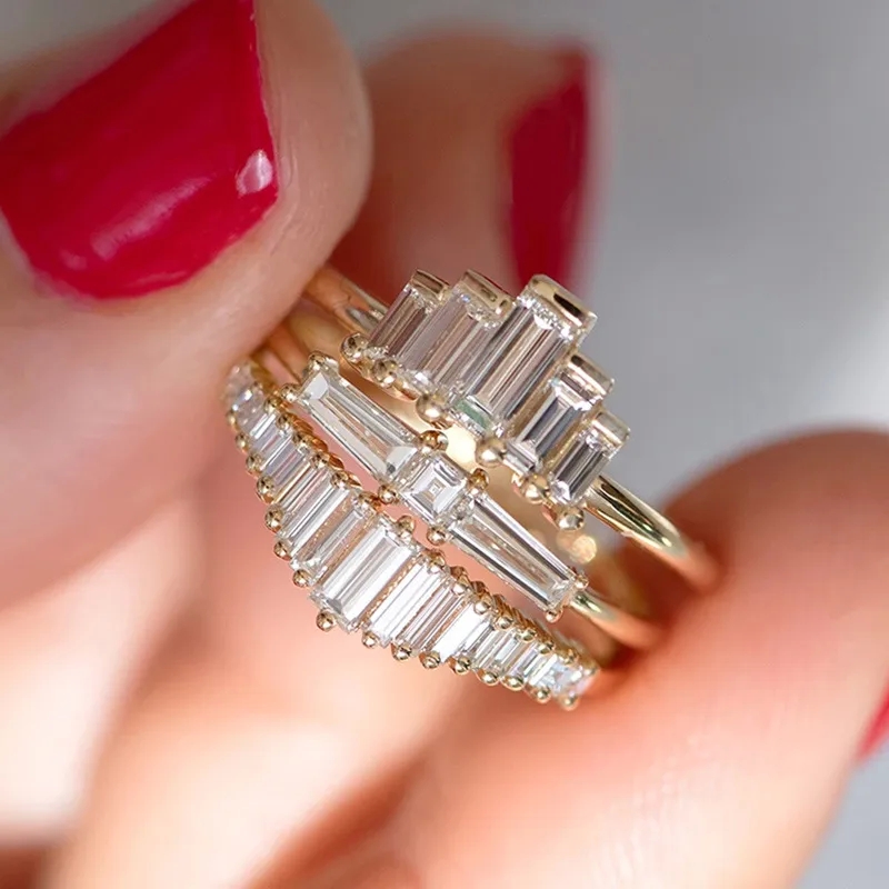size 5 fashion jewelry Eco Chic Retro Zircon Ring: Unique Ethical 90s fashion jewelry & Recycled Statement - Luxury Celebrity Inspired Stacked Style kohls fashion jewelry