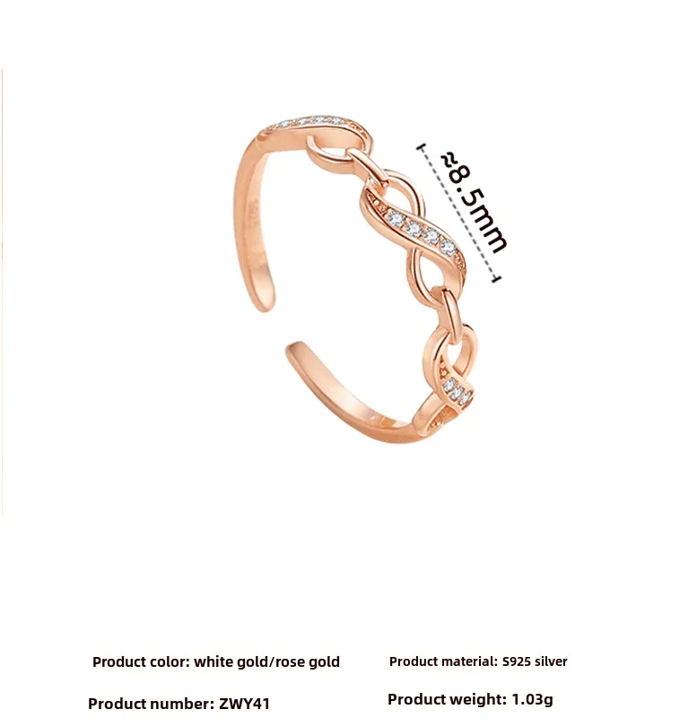 unique fashion jewelry Budget-Friendly S925 Silver Infinity Ring for Women - Limited Stock, Fashionable & Colorful Design kushal's fashion jewellery jayanagar Sense zivi fashion jewelry