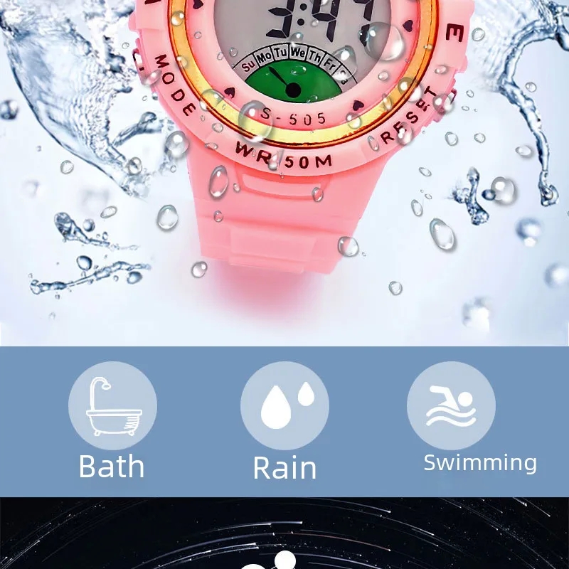 unisex fashion accessories Colorful Unisex Macaron Sports Watch: 50m Waterproof, Luminous Alarm, Multifunction fashion accessories keychain for Kids & Adults zamboanga fashion accessories