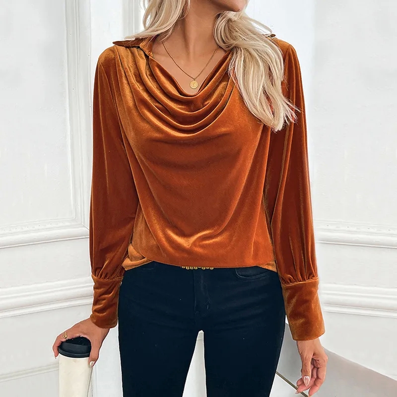 women's clothing yorkville Sophisticated Women's Blouses: Long Sleeve Elegance in Solid Colors elderly women clothing with Glamorous Craftsmanship 30 church women's clothing
