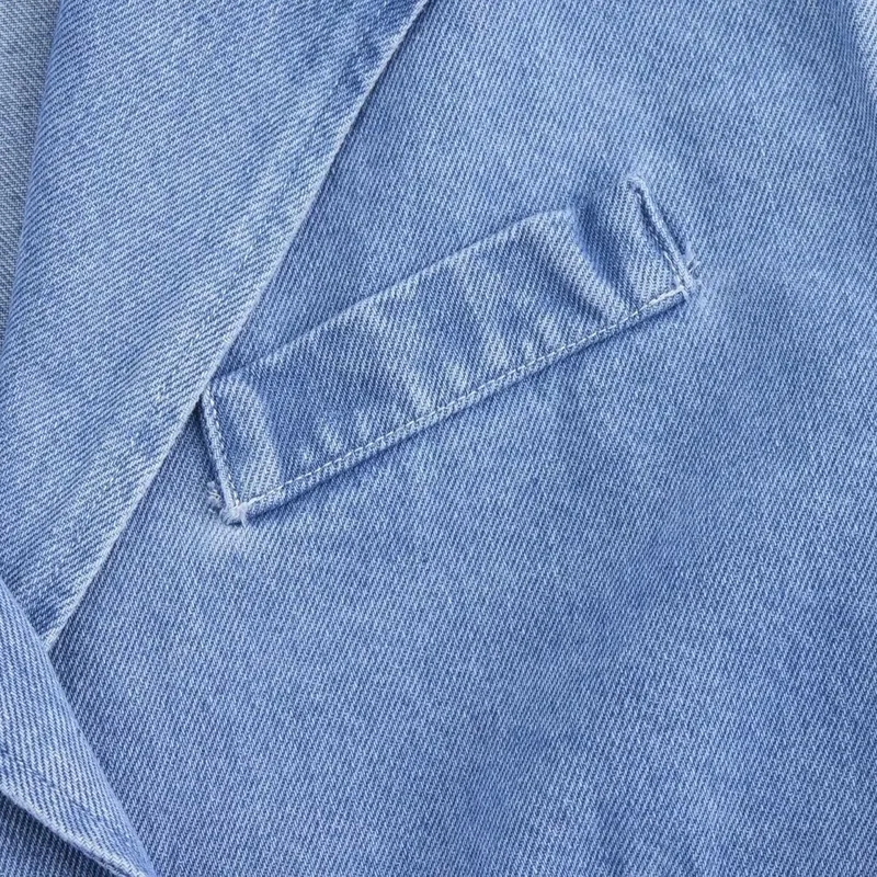2 day shipping women's clothing Affordable Unique Women's Minimalist Glistening Denim Streetwear Single women's clothing 60 plus Breasted Jacket target women's clothing