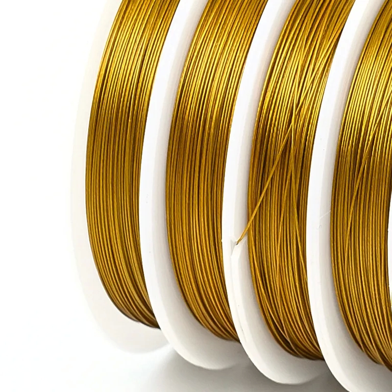 4mm glass beads for jewelry making Exclusive Lightweight Jewelry Accessories - Wholesale 10 Rolls Steel Wire, Classic Design, zipper bracelet for jewelry making Various Diameters jewelry making terms