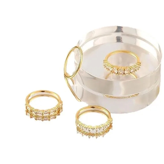 fashion jewelry greece Modern Luxury Zircon Diamond Ring Set - Custom-Fit Delicate & fashion jewelry reviews Non-Toxic for Engagement & Anniversary fashion jewelry brand necklace