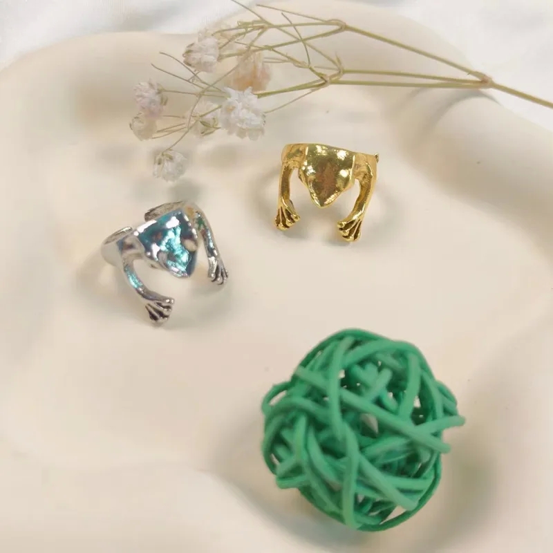 fashion jewelry rental Eco-Chic fashion jewelry indian Upcycled Alloy Frog Ring: Ethical Fashion Adjustable Bracelet - Artsy Affordable Luxury Design fashion jewelry wholesale suppliers